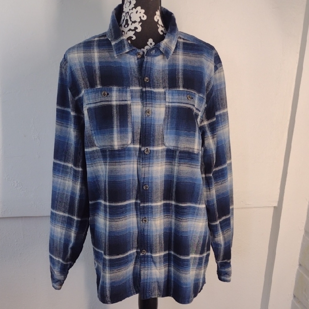 Rugged Elements Men's Blue Plaid Lightweight Shirt Jacket Shacket